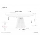 Стол обеденный SIGNAL ANGEL II дуб/дуб 120-160/120